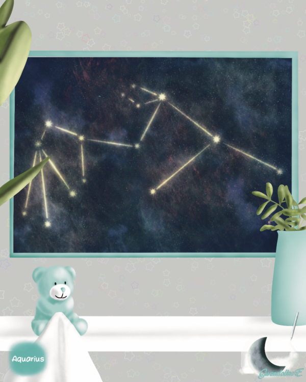 Affiches Constellations zodiacales Aquarius