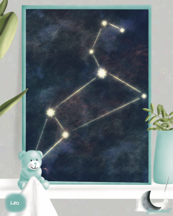 Affiches Constellations zodiacales leo